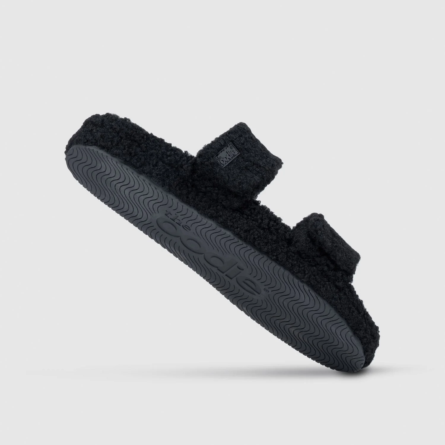 Black Two Strap Sherpa Slide - Image 4