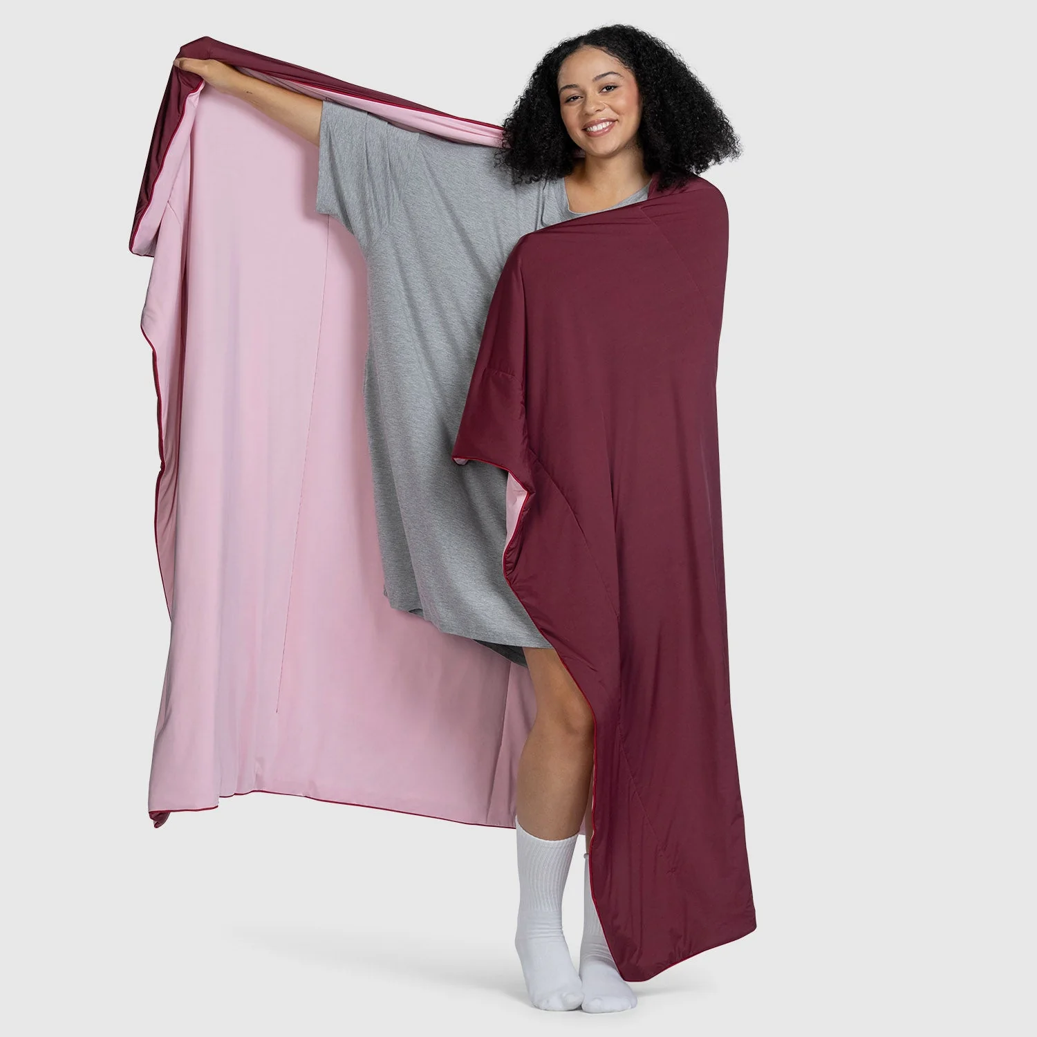 Pink/Burgundy Colour Block - Image 2