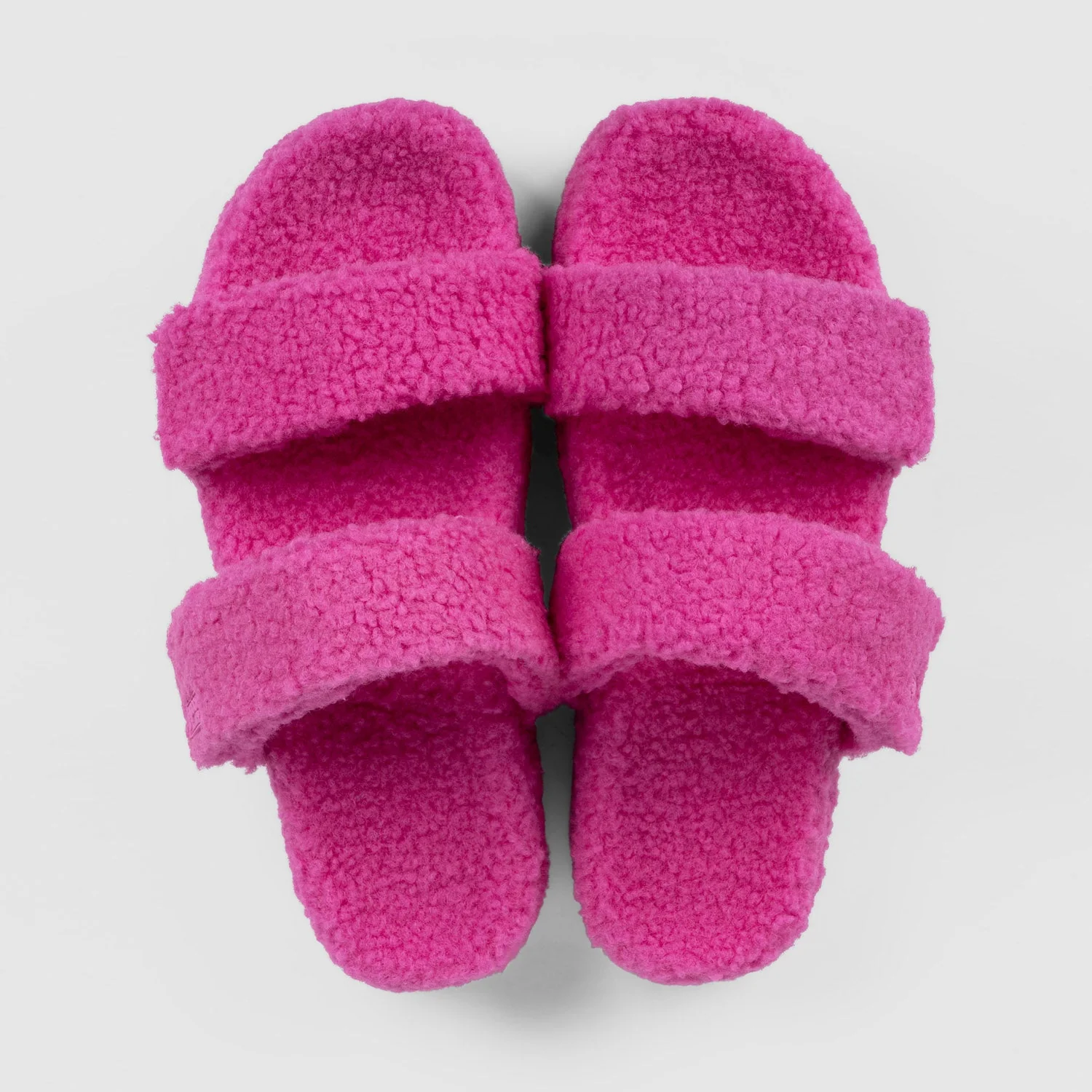 Pink Two Strap Sherpa Platform - Image 2